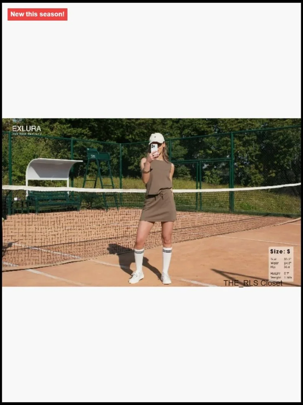 Cotton Spandex Sleeveless Top and Tennis Skort Matching Set